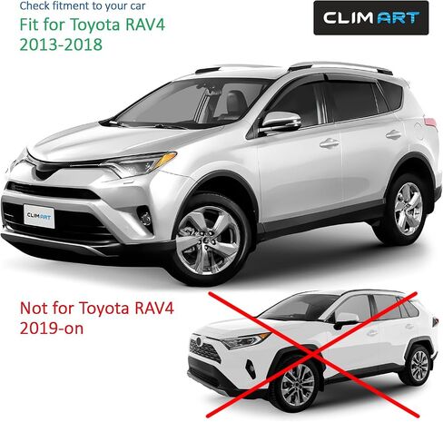 واقيات مطر متينة بشكل لا يصدق من CLIM ART لسيارة Subaru Outback 2015-2019، عاكسات النوافذ الأصلية بشريط لاصق، عاكس فتحة التهوية، أقنعة النوافذ، ملحقات السيارة، 6 قطع. - 515034 in Kuwait