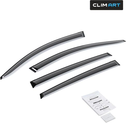 واقيات مطر متينة بشكل لا يصدق من CLIM ART لسيارة Subaru Outback 2015-2019، عاكسات النوافذ الأصلية بشريط لاصق، عاكس فتحة التهوية، أقنعة النوافذ، ملحقات السيارة، 6 قطع. - 515034 in Kuwait