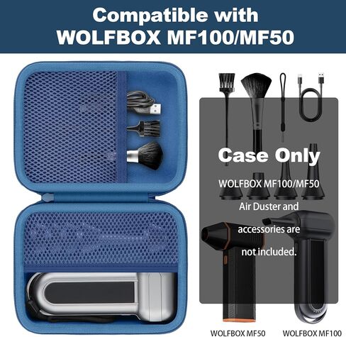 قضية خانكا لـ Wolfbox MF100/MF50 Air Duster ، حالة التخزين الصلب متوافق مع Wolfbox MF100 MF50 Duster والاكسسوارات ، Case فقط in Saudi Arabia