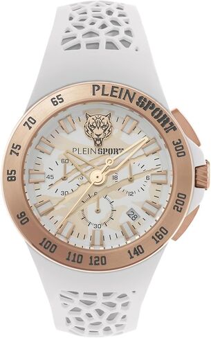 Plein Sport Thunderstorm Chrono Collection Luxury Mens Watch Timepieces with a Black Strap Featuring a Gun Case and a Camo Dial in Saudi Arabia