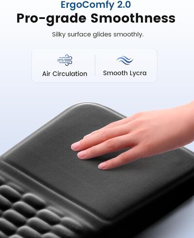 Vaydeer Ergonomic Mouse Pad with Wrist Rest – Memory Foam Mouse Pad with Wrist Support & Massage Bulge, Non-Slip PU Base, Relieves Carpal Tunnel Pain – Ideal Mouse Wrist Rest for Office & Home in Saudi Arabia