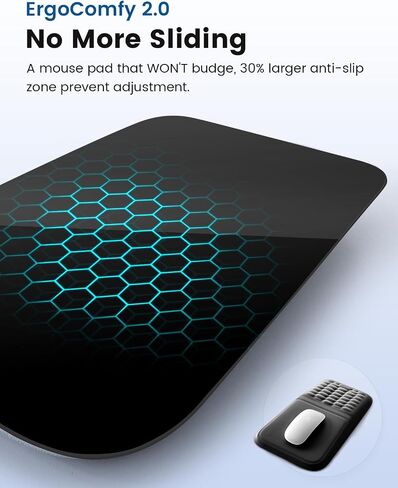 Vaydeer Ergonomic Mouse Pad with Wrist Rest – Memory Foam Mouse Pad with Wrist Support & Massage Bulge, Non-Slip PU Base, Relieves Carpal Tunnel Pain – Ideal Mouse Wrist Rest for Office & Home in Saudi Arabia
