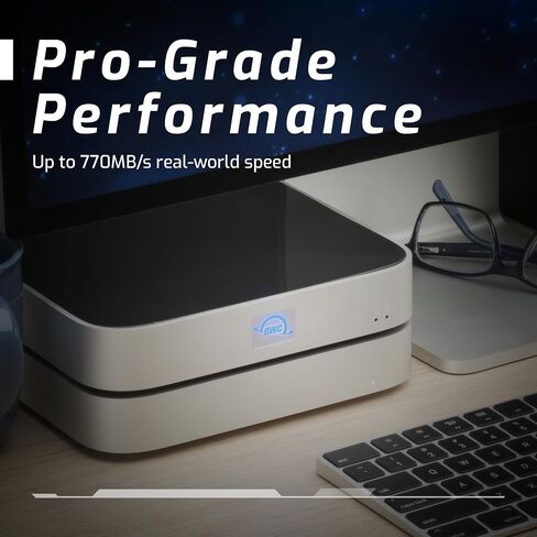 OWC (Enclosure only) miniStack STX, Upgradeable Expansion Solution and Thunderbolt Hub/Mini Dock with 3 Extra TB4 Ports. for Mac Studio, Mac mini and Other Devices. Matte Black in Saudi Arabia