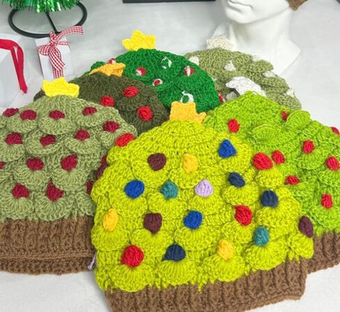 URAWOW Orange Beanies Knit Hats for Women Men Skull Cap Crochet Bucket Hat Knitted Handmade Warm Cute Christmas Santa Fruit in Kuwait
