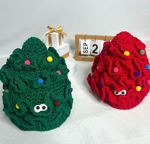 URAWOW Orange Beanies Knit Hats for Women Men Skull Cap Crochet Bucket Hat Knitted Handmade Warm Cute Christmas Santa Fruit in Kuwait