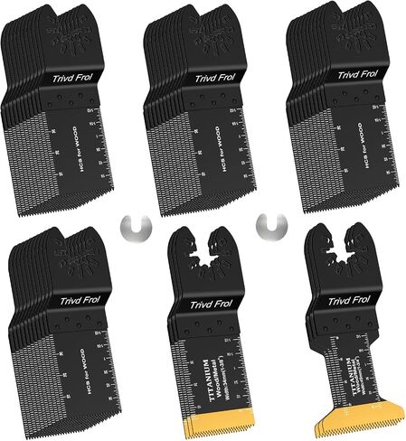 15PCS Titanium Oscillating Multitool Blades, Oscillating Saw Blades Metal Cutting for Nails Wood Plastic and Hard Material Oscillating Tool Blades Kit fit Dewalt Rockwell Milwaukee Makita Bosch in Saudi Arabia