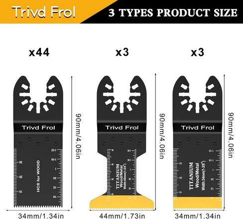 15PCS Titanium Oscillating Multitool Blades, Oscillating Saw Blades Metal Cutting for Nails Wood Plastic and Hard Material Oscillating Tool Blades Kit fit Dewalt Rockwell Milwaukee Makita Bosch in Saudi Arabia