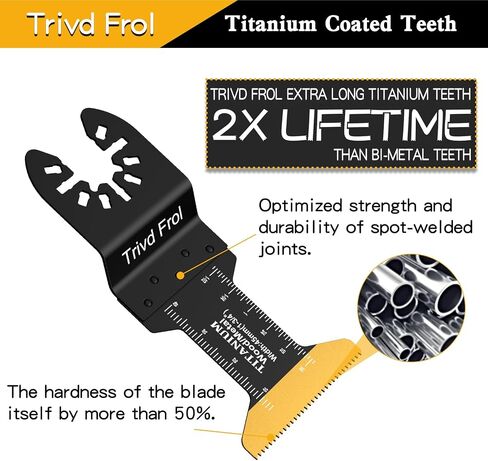 15PCS Titanium Oscillating Multitool Blades, Oscillating Saw Blades Metal Cutting for Nails Wood Plastic and Hard Material Oscillating Tool Blades Kit fit Dewalt Rockwell Milwaukee Makita Bosch in Saudi Arabia