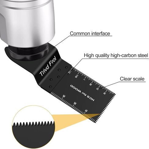15PCS Titanium Oscillating Multitool Blades, Oscillating Saw Blades Metal Cutting for Nails Wood Plastic and Hard Material Oscillating Tool Blades Kit fit Dewalt Rockwell Milwaukee Makita Bosch in Saudi Arabia