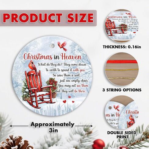 1pc 2 Side Printed We'll Be Friends Ceramic Ornament 2025, Heart-Shaped Christmas Tree, Cute Keepsake Decoration in Saudi Arabia