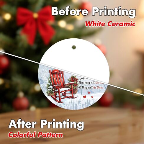1pc 2 Side Printed We'll Be Friends Ceramic Ornament 2025, Heart-Shaped Christmas Tree, Cute Keepsake Decoration in Saudi Arabia