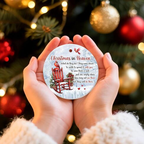 1pc 2 Side Printed We'll Be Friends Ceramic Ornament 2025, Heart-Shaped Christmas Tree, Cute Keepsake Decoration in Saudi Arabia