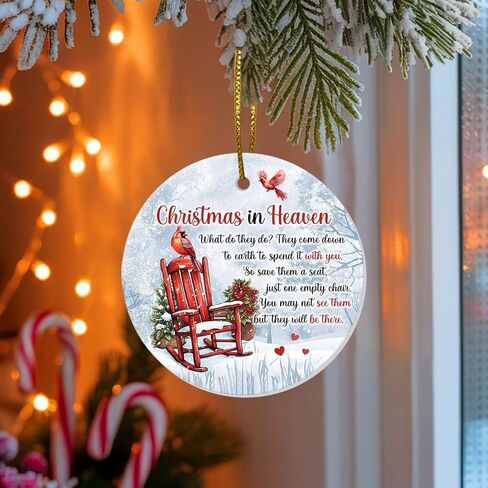 1pc 2 Side Printed We'll Be Friends Ceramic Ornament 2025, Heart-Shaped Christmas Tree, Cute Keepsake Decoration in Saudi Arabia