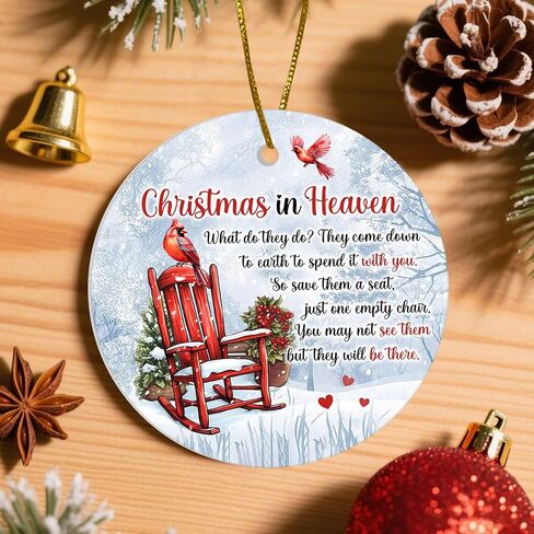 1pc 2 Side Printed We'll Be Friends Ceramic Ornament 2025, Heart-Shaped Christmas Tree, Cute Keepsake Decoration in Saudi Arabia