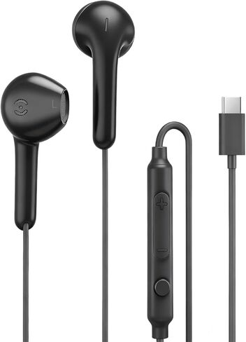MAS CARNEY USB C Earphones Wired TH9, Type C Headphone with Micphone,Typ-C Ear Bud Compatible with Apple iPhone 15 16 iPad, Samsung Galaxy S25 S24 A53,Google Pixel,Xiaomi Redmi,Huawei Honor,Oppo,Vivo in Kuwait