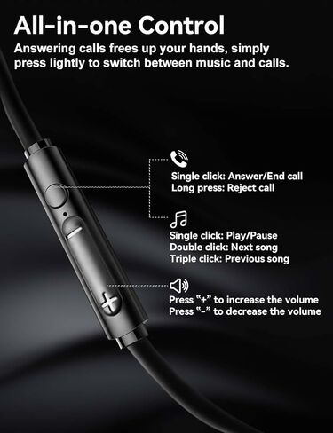 MAS CARNEY USB C Earphones Wired TH9, Type C Headphone with Micphone,Typ-C Ear Bud Compatible with Apple iPhone 15 16 iPad, Samsung Galaxy S25 S24 A53,Google Pixel,Xiaomi Redmi,Huawei Honor,Oppo,Vivo in Kuwait