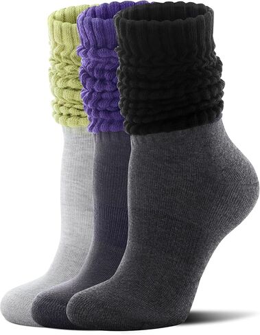 جوارب FITRELL للنساء، 3 أزواج من الجوارب القطنية الناعمة بطول الركبة in Kuwait