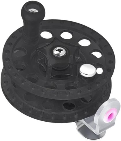 Yiju Fly Fishing Reel No Bearing PP Lustic for Ice Fishing v Groove Spool Assectory Simple Assembly Sturdy Dia 2.4inch in Saudi Arabia