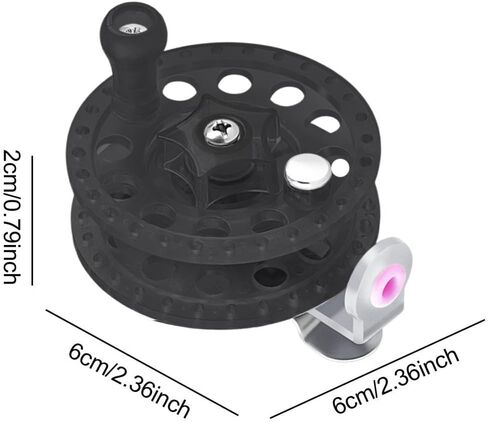 Yiju Fly Fishing Reel No Bearing PP Lustic for Ice Fishing v Groove Spool Assectory Simple Assembly Sturdy Dia 2.4inch in Saudi Arabia