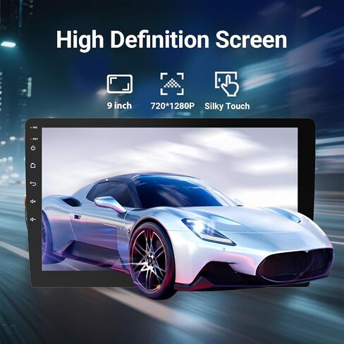 10.1" Carplay Screen for Car, Double Din Car Radio with Bluetooth 4.1, HD Backup Camera, Mirror Link, GPS Navigation, WiFi, Voice Control, 2+64GB, FM/AM in Saudi Arabia