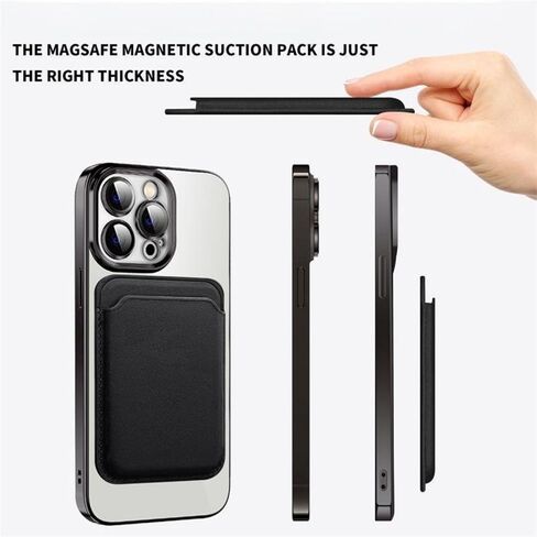 حامل محفظة البطاقة المغناطيسية ، لـ iPhone 16 Pro Max/16 Plus/16 Pro/16 ، لـ iPhone 15 Pro Max/15 Pro/15 Plus/15 ، لـ iPhone 14 Pro Max/14 Plus/14 Pro/14،13/12 Series ، Black in Saudi Arabia