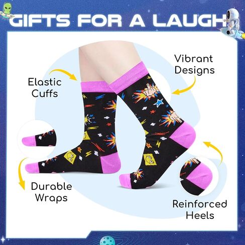 HAPPYPOP Funny Socks for Women - Fart Sarcastic Silly Fuck Off Socks, Novelty Gifts for Mom Her in Saudi Arabia