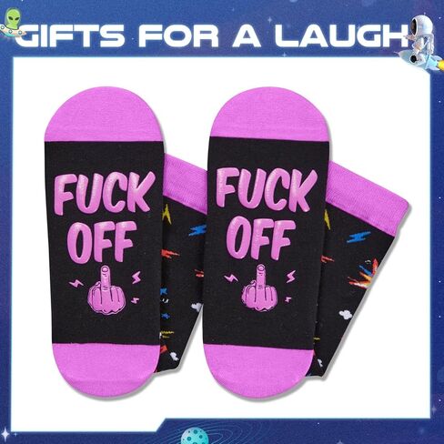HAPPYPOP Funny Socks for Women - Fart Sarcastic Silly Fuck Off Socks, Novelty Gifts for Mom Her in Saudi Arabia
