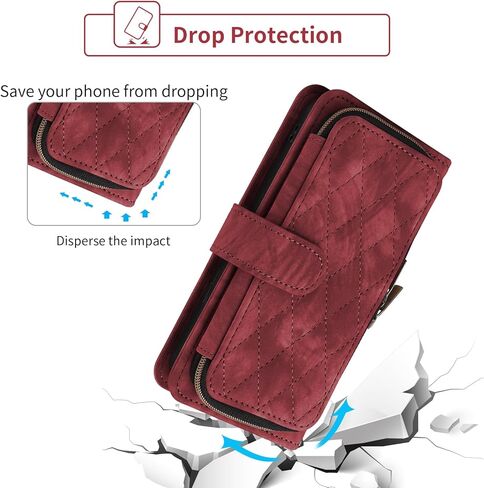 علبة الهاتف لـ Samsung Galaxy Z Fold 5g 5g 2023 غطاء خلية محفظة مع Crossbody Lanyard الكتف حزام Flip Stand Stand Szipper Pres in Saudi Arabia