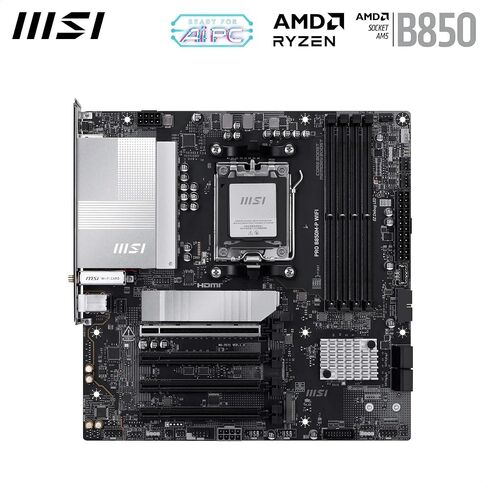 MSI B850 Gaming Plus WiFi PZ Motherboard ، ATX - يدعم AMD Ryzen 9000/8000/7000 معالجات ، AM5 - DDR5 Boost 8200+ MT/S (OC) ، PCIE 5.0 X16 ، M.2 Gen5 ، Wi -Fi 7 ، 5G LAN in Saudi Arabia
