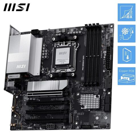 MSI B850 Gaming Plus WiFi PZ Motherboard ، ATX - يدعم AMD Ryzen 9000/8000/7000 معالجات ، AM5 - DDR5 Boost 8200+ MT/S (OC) ، PCIE 5.0 X16 ، M.2 Gen5 ، Wi -Fi 7 ، 5G LAN in Saudi Arabia