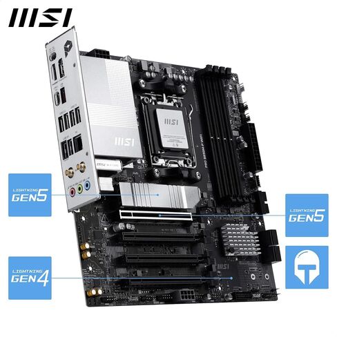 MSI B850 Gaming Plus WiFi PZ Motherboard ، ATX - يدعم AMD Ryzen 9000/8000/7000 معالجات ، AM5 - DDR5 Boost 8200+ MT/S (OC) ، PCIE 5.0 X16 ، M.2 Gen5 ، Wi -Fi 7 ، 5G LAN in Saudi Arabia