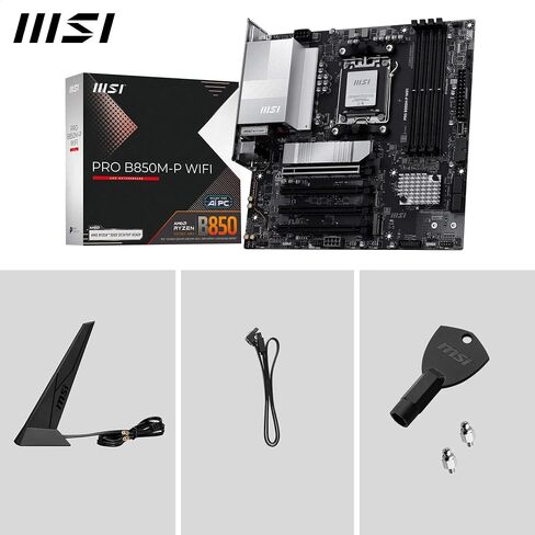 MSI B850 Gaming Plus WiFi PZ Motherboard ، ATX - يدعم AMD Ryzen 9000/8000/7000 معالجات ، AM5 - DDR5 Boost 8200+ MT/S (OC) ، PCIE 5.0 X16 ، M.2 Gen5 ، Wi -Fi 7 ، 5G LAN in Saudi Arabia
