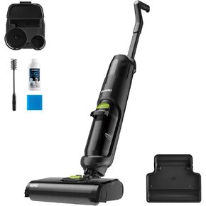 EUREKA NEW500 Cordless Wet Dry Vacuum Mop for Multi-Surface Lightweight Hardwood Floors Cleaner with Self-Cleaning System, Voice prompts and Smart Dirt Detecting, XL Water Tank, Black & White in Kuwait