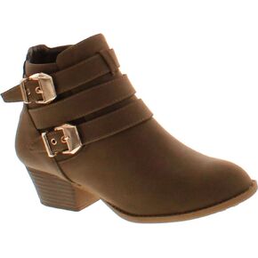 حذاء نسائي من TOP Moda Cl-14 مزود بإبزيم وكعب منخفض للكاحل in Kuwait
