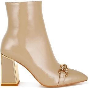 London Rag Pollux Metallic Chain Detail Boots in Kuwait