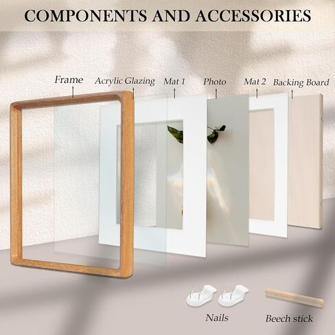 إطارات صور خشبية كبيرة مقاس 11 × 14 غير لامعة مقاس 8 × 10 / 5 × 7، إطارات من خشب الجوز الأسود الطبيعي باللون البني in Saudi Arabia