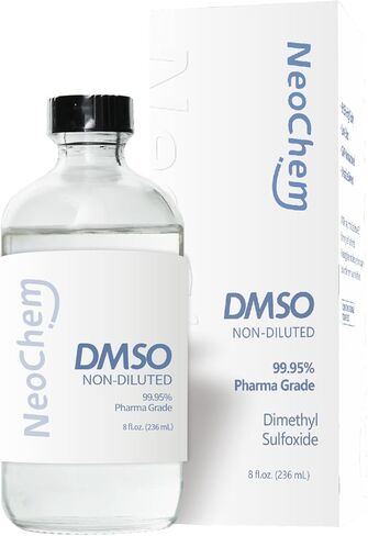 ثنائي ميثيل سلفوكسيد (DMSO) سائل نقي بنسبة 99.95% |4 أونصة. DMSO فارما الصف غير المخفف | غير مخفف وعديم الرائحة، موجود في زجاجة زجاجية فاخرة in Kuwait