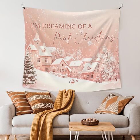 XLDLIOO Winter Christmas Tree Wall Tapestry, Moody Winter Xmas Wall Tapestry Hanging for Bedroom, Country Farmhouse Christmas Tree Holiday Tapestries Decor Art for Home Living Room 50x60in in Saudi Arabia