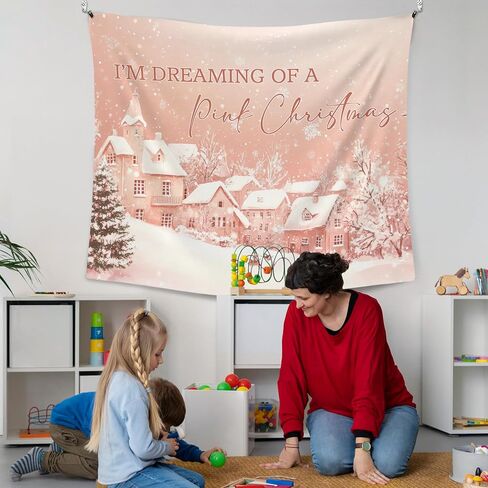XLDLIOO Winter Christmas Tree Wall Tapestry, Moody Winter Xmas Wall Tapestry Hanging for Bedroom, Country Farmhouse Christmas Tree Holiday Tapestries Decor Art for Home Living Room 50x60in in Saudi Arabia