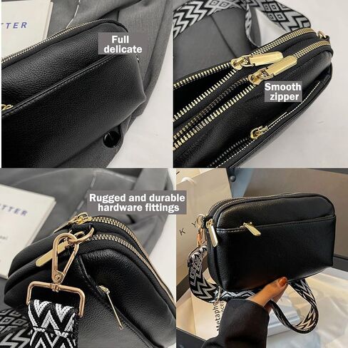 Crossbody Bags for Women, Vegan Leather Shoulder Handbags，Purses for Women with Adjustable Wide Strap in Saudi Arabia