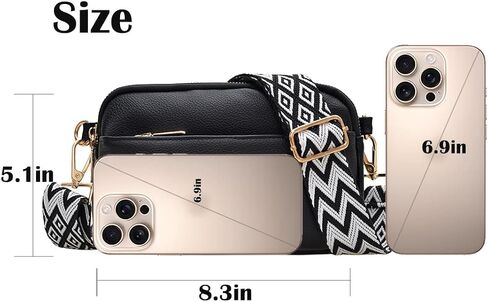 Crossbody Bags for Women, Vegan Leather Shoulder Handbags，Purses for Women with Adjustable Wide Strap in Saudi Arabia
