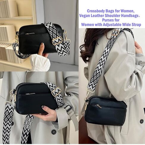 Crossbody Bags for Women, Vegan Leather Shoulder Handbags，Purses for Women with Adjustable Wide Strap in Saudi Arabia