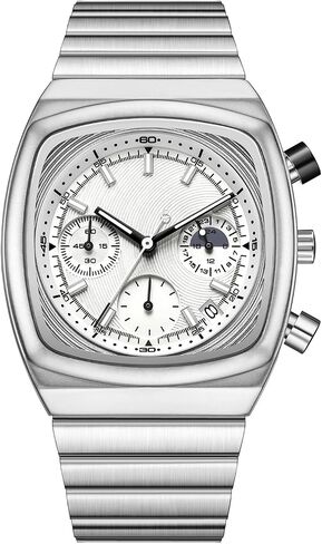 CILOA Mens Watches Chronograph Stainless Steel Waterproof Date Analog Business Fashion Wristwatch for Men in Saudi Arabia
