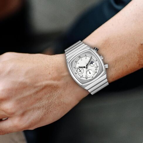 CILOA Mens Watches Chronograph Stainless Steel Waterproof Date Analog Business Fashion Wristwatch for Men in Saudi Arabia