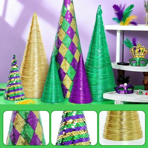 6 Pcs 12" 10" 6" Fall Autumn Christmas Trees Decor 3D Mini Corn Thanksgiving Trees Fall Velvet Cone Tree Tabletop Centerpieces for Autumn Harvest Kitchen Mantle Home Wedding Party Decoration in Saudi Arabia