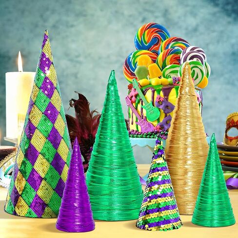 6 Pcs 12" 10" 6" Fall Autumn Christmas Trees Decor 3D Mini Corn Thanksgiving Trees Fall Velvet Cone Tree Tabletop Centerpieces for Autumn Harvest Kitchen Mantle Home Wedding Party Decoration in Saudi Arabia