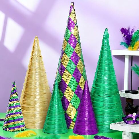 6 Pcs 12" 10" 6" Fall Autumn Christmas Trees Decor 3D Mini Corn Thanksgiving Trees Fall Velvet Cone Tree Tabletop Centerpieces for Autumn Harvest Kitchen Mantle Home Wedding Party Decoration in Saudi Arabia