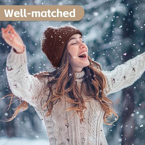 Winter Beanie Knit Cuffed Silk Lining Hats Warm Beanies for Women Men (White with Satin Lined) in Saudi Arabia