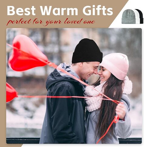 Winter Beanie Knit Cuffed Silk Lining Hats Warm Beanies for Women Men (White with Satin Lined) in Saudi Arabia