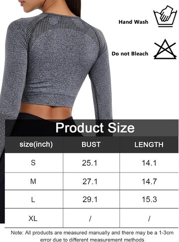 Women's Cropped Long Sleeve Top, Square Neck Stretchy Polyester Elastane Shirt for Yoga and Casual Wear (Black, S) in Saudi Arabia
